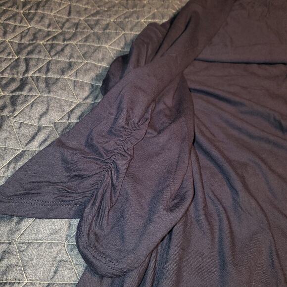 NEW Any Wear Catherine's Size 3X Waterfall Navy Cardigan Rayon Spandex Travel - Picture 4 of 7